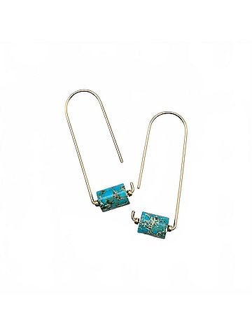 bijou Women's Arc Threaders Earrings in Jasper - Gf (view 2)
