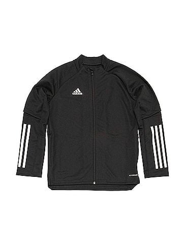 Adidas Boy's Condivo 20 Training Jacket in Black (view 1)