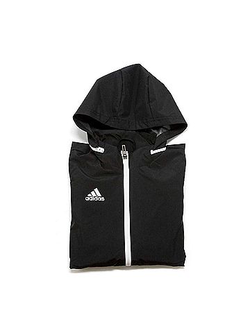 Adidas Boy's Tiro 19 Long Sleeve All Weather Jacket in Black (view 2)
