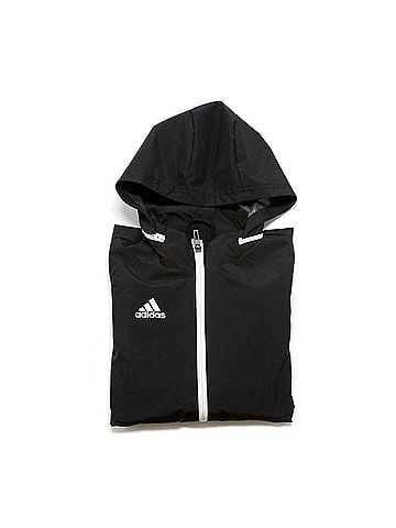 Adidas Boy's Tiro 19 Long Sleeve All Weather Jacket in Black (view 2)