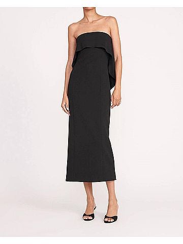 STAUD Scarlett Dress in Black (view 2)