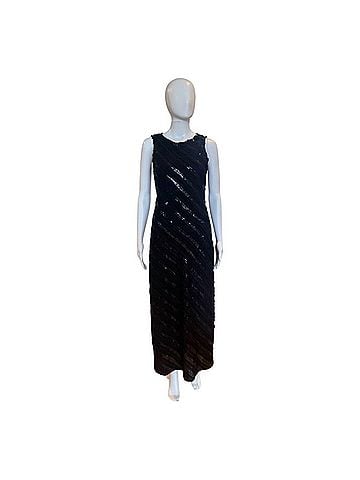 English Factory Trini Textured Maxi Dress in Black (view 2)
