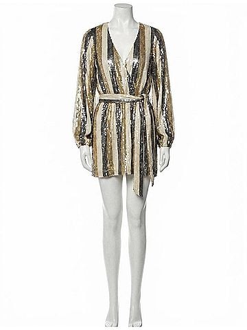 Show Me Your Mumu Wear Me Out Mini Dress in Champagne Beaded Sequins (view 1)