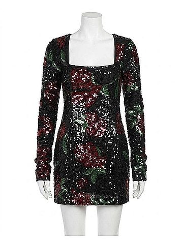 Show Me Your Mumu Out Tonight Mini Dress in Send Me Roses Sequins (view 1)