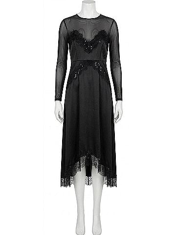 The Kooples Lace Up Midi Dress in Butterfly (view 1)