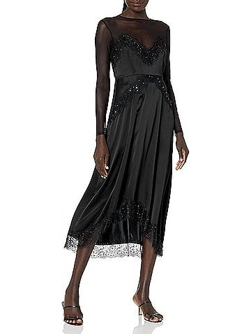 The Kooples Lace Up Midi Dress in Butterfly (view 2)
