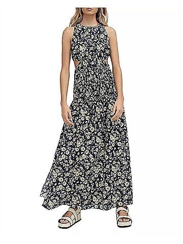 Significant Other Philippa Cutout Maxi Dress in Midnight Daisy (view 2)