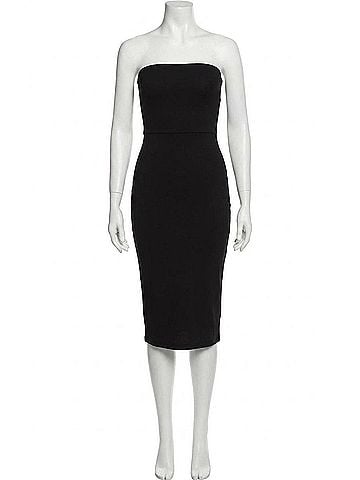 Commando Butter Luxe Strapless Midi Dress in Black (view 1)