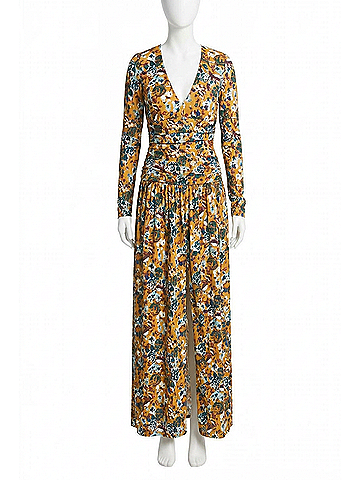Tanya Taylor Ciara Maxi Dress in Turmeric (view 1)