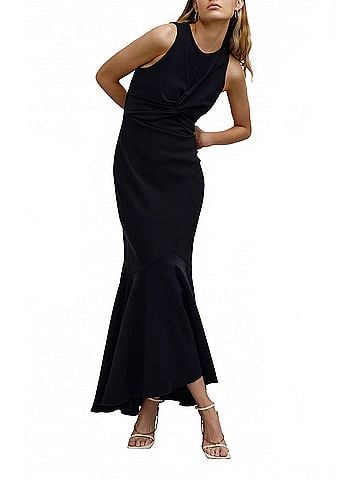 Significant Other Ezra Open-Back Mermaid Gown in Black (view 2)