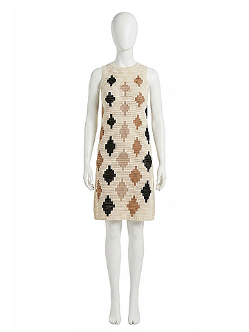 Nic + Zoe Crochet Diamond Dress in Neutral Multi (view 1)