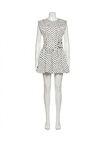 Ganni Satin Corset Mini Dress in Egret (view 1)