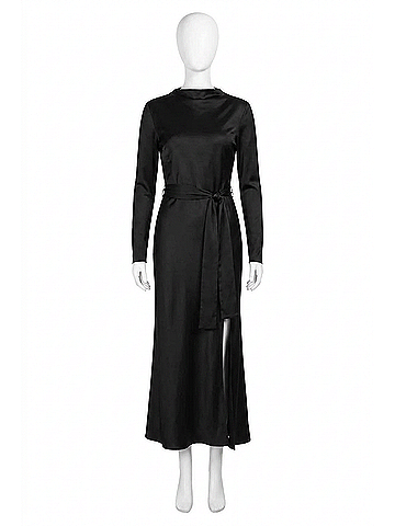 Bec & Bridge Agatha Long Sleeve Midi Dress in Black (view 1)