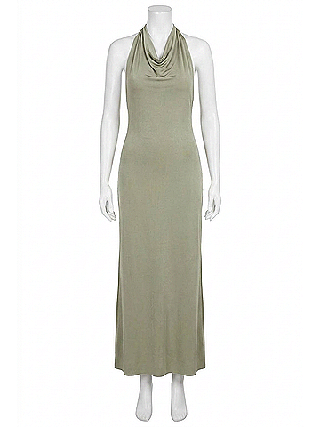 Bec & Bridge Ariel Halter Maxi Dress in Sage (view 1)