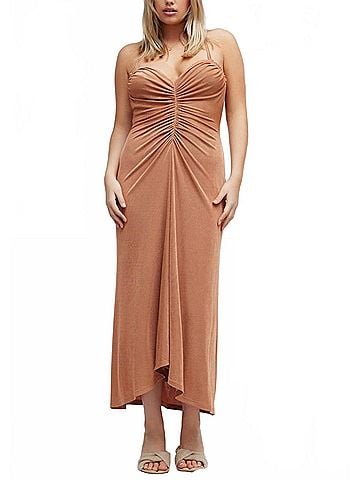 Significant Other Rosie Midi Dress in Caramel (view 2)