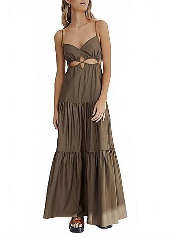 Significant Other Addison Maxi Dress in Khaki (view 2)
