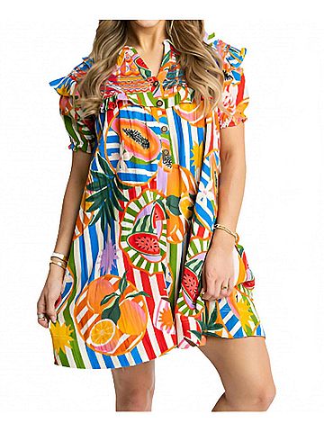 Karlie Tropicana Mini Dress in Multicolor (view 2)