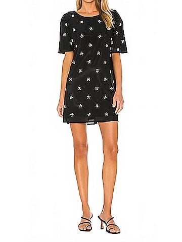 Show Me Your Mumu Tina Flashy Flower Dress in Black (view 2)