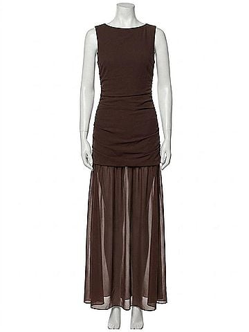 Show Me Your Mumu Aria Maxi Dress in Brown (view 1)