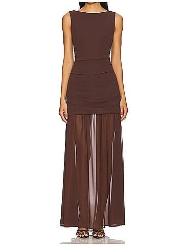 Show Me Your Mumu Aria Maxi Dress in Brown (view 2)