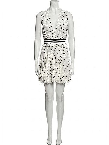 The Kooples Women's Polka Dots Dress in Black/White (view 1)