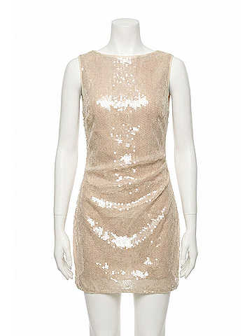 STAUD Eton Mini Dress in Moon (view 1)