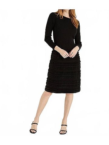 Nic + Zoe All The Trimmings Twirl Dress in Black (view 2)