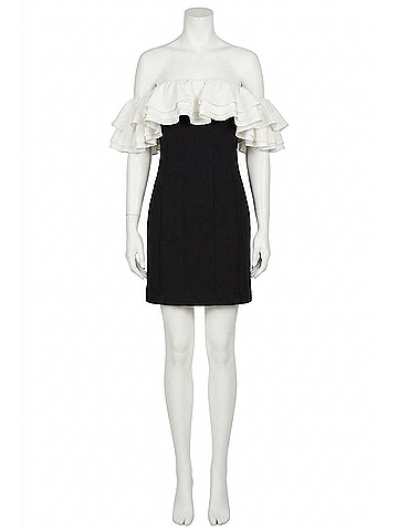 STAUD Kiara Off The Shoulder Dress in Black (view 1)