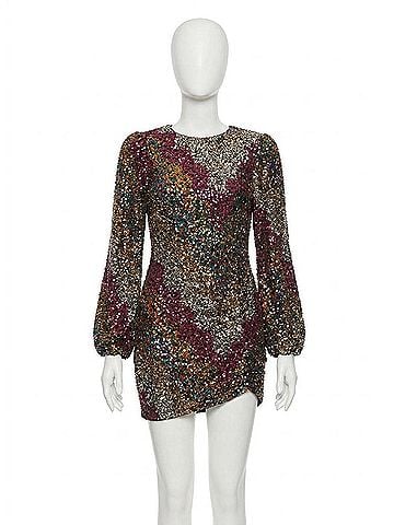 Saylor Alessandra Sequin Mini Dress in Kaleidoscope (view 1)
