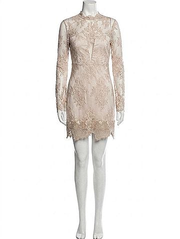 Saylor Leondra Mini Dress in Nude (view 1)