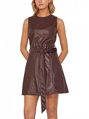 Tanya Taylor Claudia Dress in Oxblood (view 2)