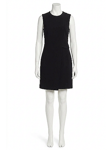 Nic + Zoe Scuba Knit Angled Mini Dress in Black Onyx (view 1)