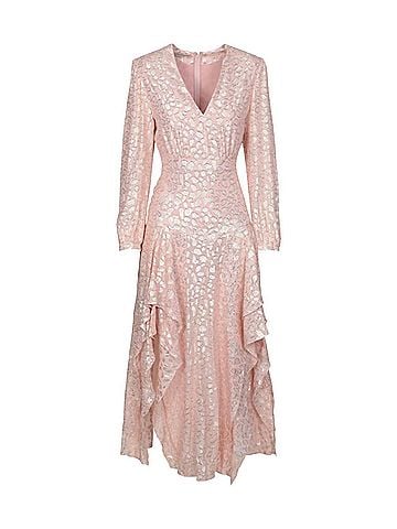 Stella McCartney Women's Animal-Print Asymmetrical Dress in Ballet Pink (view 2)