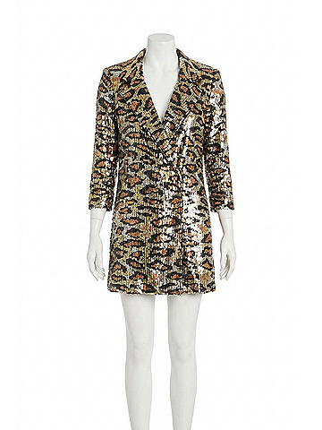 Show Me Your Mumu Party Cheetah Sequins Dress in Cheetah Print (view 1)