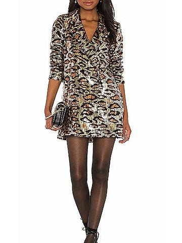 Show Me Your Mumu Party Cheetah Sequins Dress in Cheetah Print (view 2)