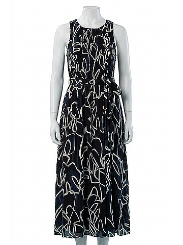 Nic + Zoe Midnight Muse Chiffon Dress in Black Multi (view 1)