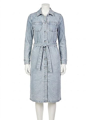 Sanctuary Wrapped Up Denim Dress in Virtuous (view 1)