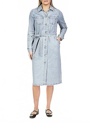 Sanctuary Wrapped Up Denim Dress in Virtuous (view 2)