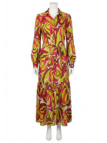 Flying Tomato Go With The Flow Maxi Dress in Yellow/Red (view 1)