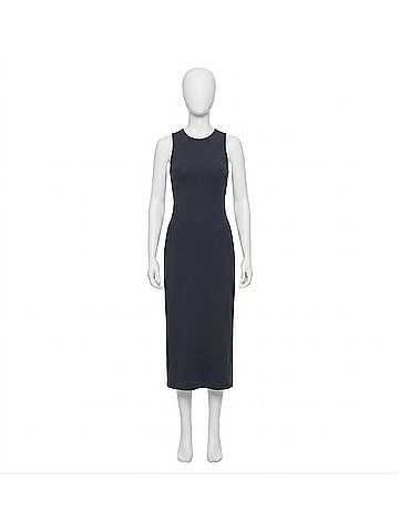 Lululemon Athletica All Aligned Ribbed Midi Dress in Black (view 1)