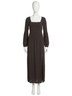 Chaser Solid Black Smocked Long Dress in Phantom Size M - photo 1
