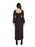 Chaser Solid Black Smocked Long Dress in Phantom Size M - photo 3
