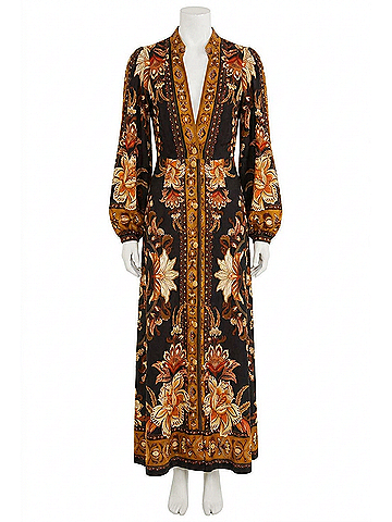 FARM Rio Majestic Garden Maxi Dress in Black (view 1)