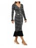 ABLE Stripes Black Esther Dress in Black Stripe Size L - photo 3