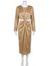 Mable Solid Brown Ruby Dress in Beige Size S - photo 1