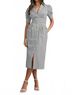 Mable Stripes Blue Bianca Dress in Blue Stripe Size L - photo 4