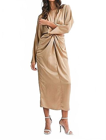 Mable Ruby Dress in Beige (view 2)