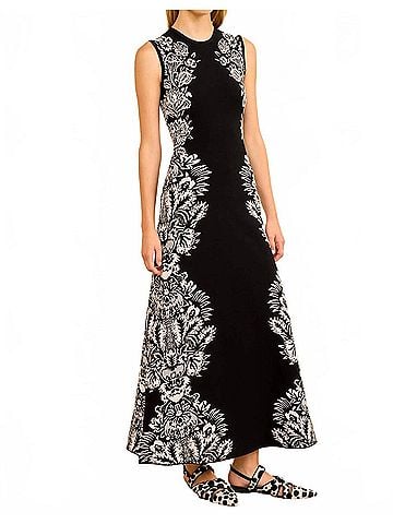 Ulla Johnson Liana Jacquard Dress in Noir (view 2)
