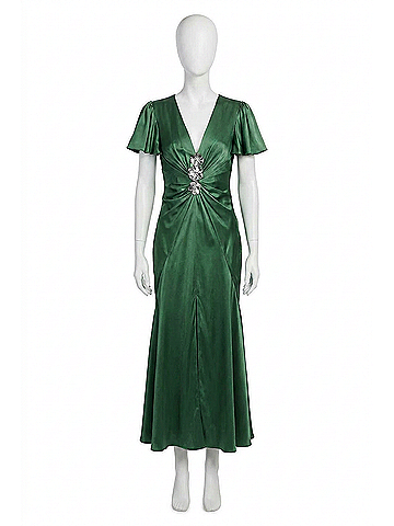 Cinq à Sept Kordyn Dress in Forest Green (view 1)