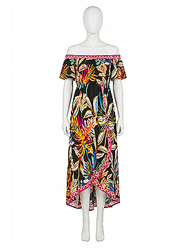 flying tomato dress Flying Tomato Woven Midi Dress Taupe / M